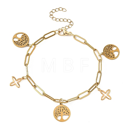 304 Stainless Steel Charm Bracelets BJEW-JB12820-1