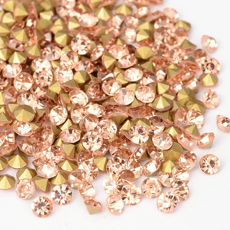 Back Plated Grade A Diamond Glass Pointed Rhinestone RGLA-SS16-023-1