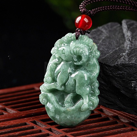 Natural Jadeite Pendant Necklaces G-H306-05-08-1