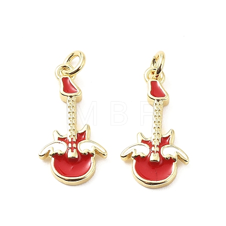 Brass Enamel Pendants KK-L237-011G-1