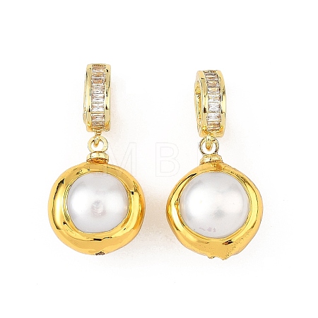 Natural Baroque Keshi Pearl Pendants PALLOY-JF05759-1