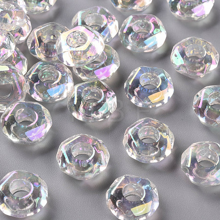 Transparent Acrylic European Beads TACR-S156-013-1