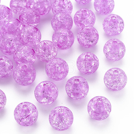 Transparent Crackle Acrylic Beads MACR-S373-66A-N06-1