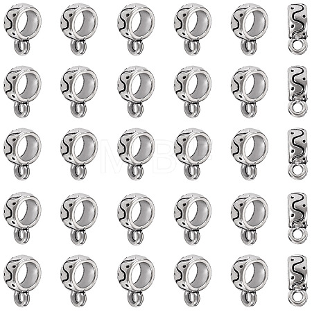 80Pcs Tibetan Style Alloy Tube Bails FIND-TAD0001-06-1