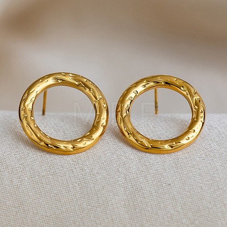 Women's 304 Stainless Steel Stud Earrings EJEW-P345-02G-1