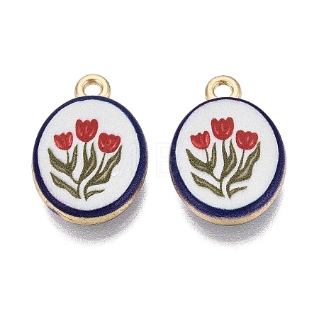 Valentine's Day Printed Alloy Pendants PALLOY-SZC0008-05K-1