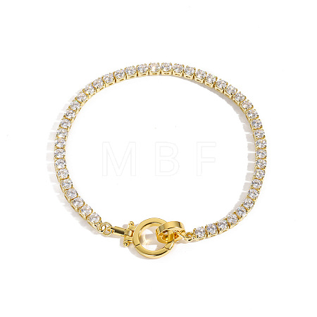 Brass Rhinestone Cup Chains Bracelets for Women FS-WGC8AF4-07-1
