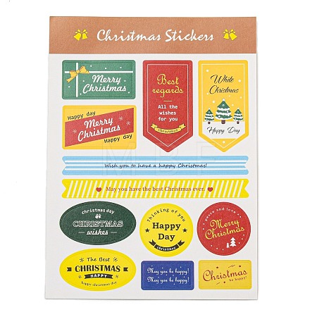 Christmas Theme Paper Sticker AJEW-Q151-02A-1