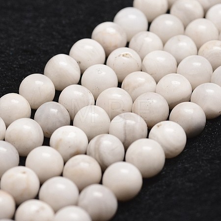 Natural White Crazy Lace Agate Bead Strands G-D840-55-6mm-1