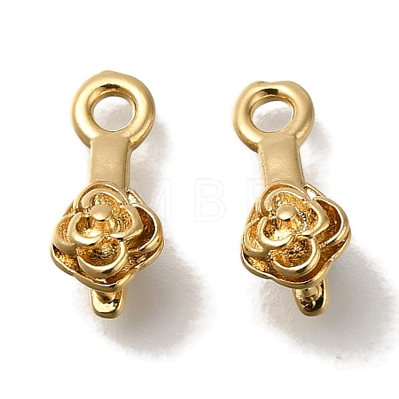 Brass Ice Pick Pinch Bails KK-H502-08G-1