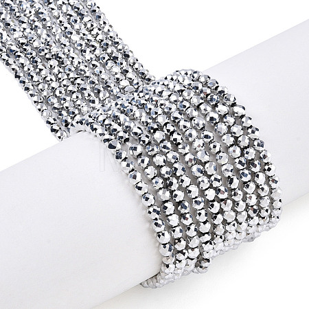 Electroplate Glass Beads Strands EGLA-T027-01S-1