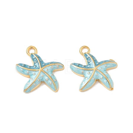 304 Stainless Steel Enamel Pendants STAS-Q119-08G-04-1