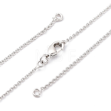 Brass Cable Chain Necklace Making NJEW-D302-78P-1