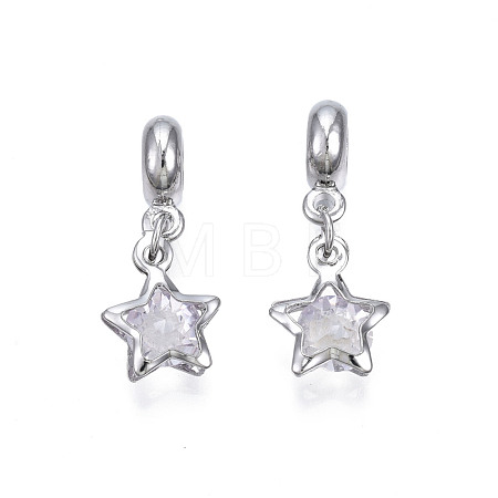 Rack Plating Alloy European Dangle Charms MPDL-N039-204S-1
