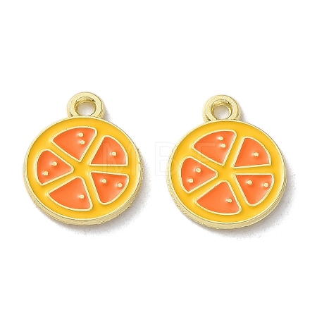 Fruit Alloy Enamel Charms PALLOY-S058-01LG-09-1