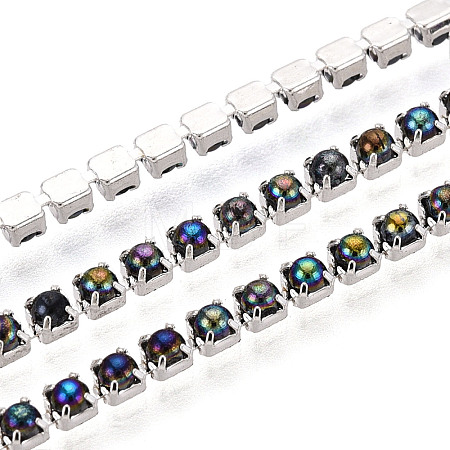 Iron & ABS Imitation Pearl Cup Chains CH-T007-01A-03-1