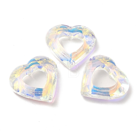Electroplated Glass Pendants EGLA-O008-01E-1