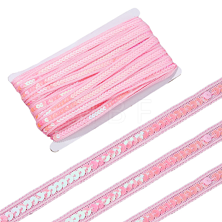 PVC Plastic Paillette Elastic Trim OCOR-WH0085-36B-1