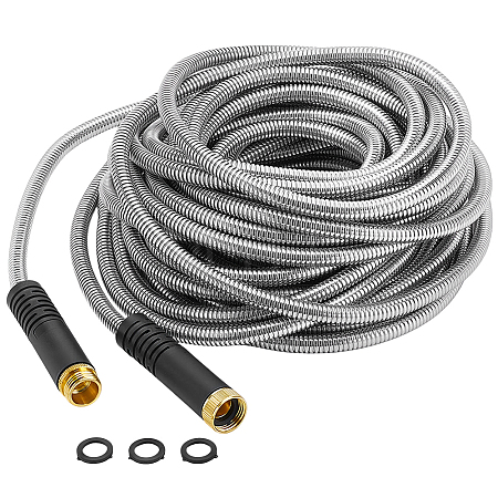 201 Stainless Steel & Aluminum Garden Hose Pipe AJEW-WH0696-686A-1
