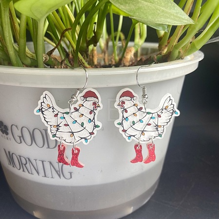 Chick Acrylic Dangle Earrings FS-WG1033A-01-1