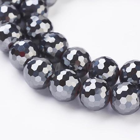 Non-magnetic Synthetic Hematite Beads Strands G-G726-03-10mm-1