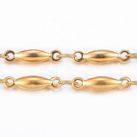 Ion Plating(IP) 304 Stainless Steel Bar Link Chains CHS-H009-18G-1