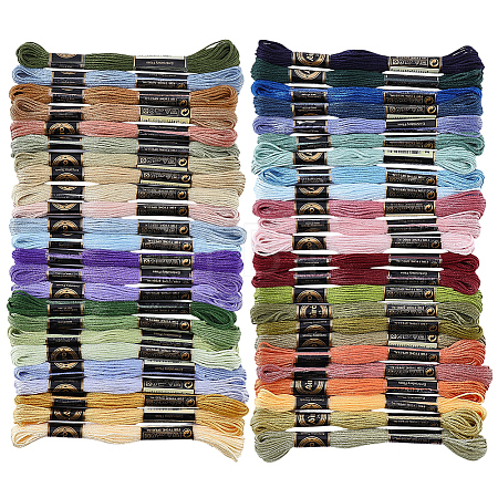 48 Skeins 4 Colors 6-Ply Polyester Embroidery Floss OCOR-CY0004-55B-1