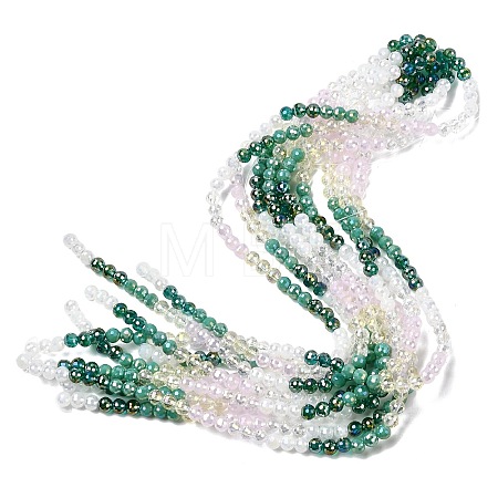 Electroplate Glass Beads Strands EGLA-D300-06-6mm-19-1