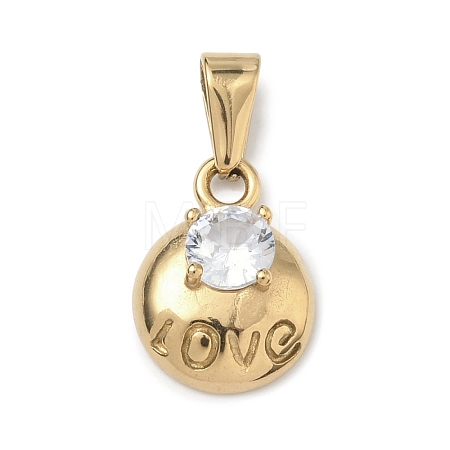 304 Stainless Steel Rhinestone Pendants STAS-A140-05B-G-1