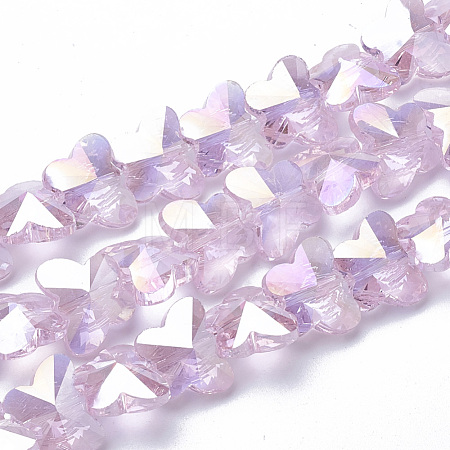 Electroplate Glass Beads X-EGLA-Q091-14mm-B17-1