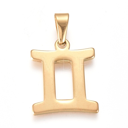 304 Stainless Steel Pendants STAS-L210-06K-G-1