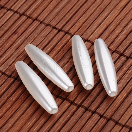 Oval Acrylic Imitation Pearl Beads OACR-O002-2530-1