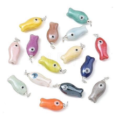 Handmade Porcelain Pendants PALLOY-JF05919-02-1