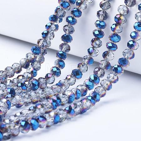 Electroplate Transparent Glass Beads Strands EGLA-A034-T4mm-Z01-1