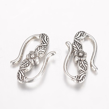 Tibetan Style Alloy Hook and S-Hook Clasps X-PALLOY-D348-43AS-1