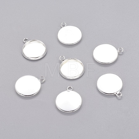 Brass Pendant Cabochon Settings KK-B534-D-S-1