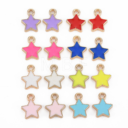 Alloy Enamel Charms PALLOY-N153-40-RS-1
