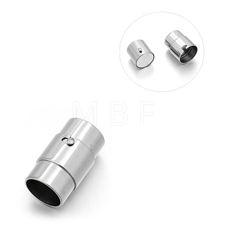 Tarnish Resistant Smooth 304 Stainless Steel Column Locking Tube Magnetic Clasps STAS-E089-05I-1