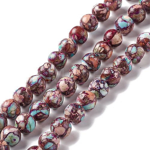 Natural Imperial Jasper Beads Strands G-K327-02A-1