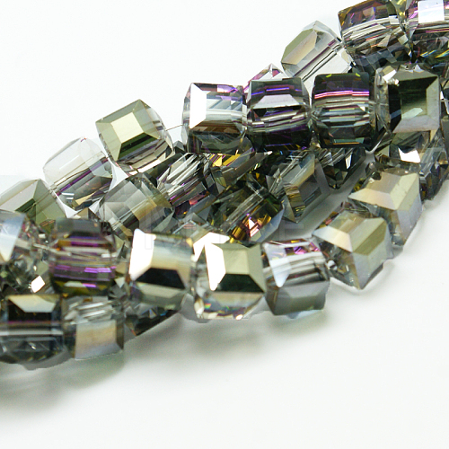 Electorplated Glass Beads EGLA-E006-1C-1