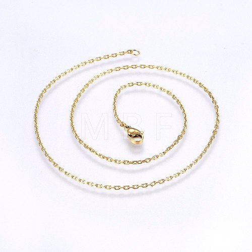 304 Stainless Steel Cable Chains Necklaces NJEW-F221-08G-1