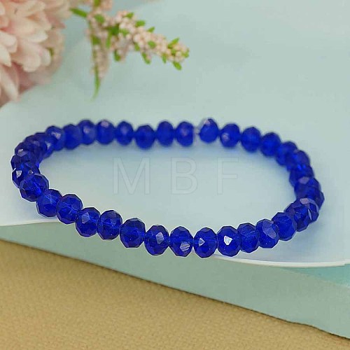 Classic Ethnic Style Faceted Glass Stretch Bracelets for Women RE4529-2-1