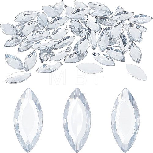 Fingerinspire 200Pcs Acrylic Rhinestone Cabochons OACR-FG0001-12-1