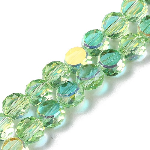 Transparent Electroplate Glass Beads Strands GLAA-Q099-D01-04-1