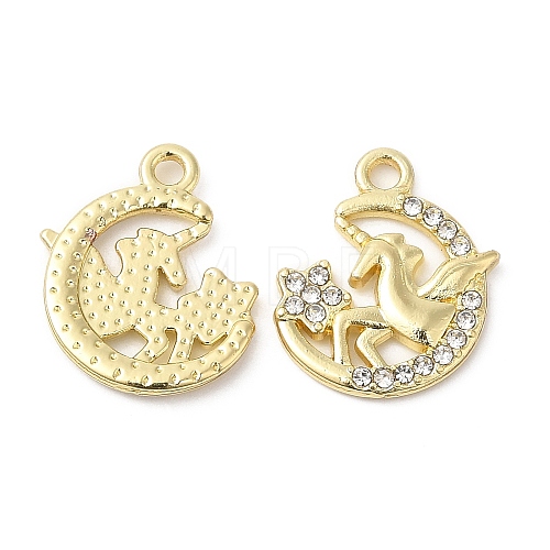 Alloy Rhinestone Pendants ALRI-P005-05G-1