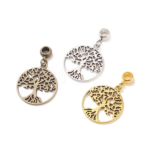 3Pcs 3 Colors Tibetan Style Alloy European Dangle Charms PALLOY-JF01699-1