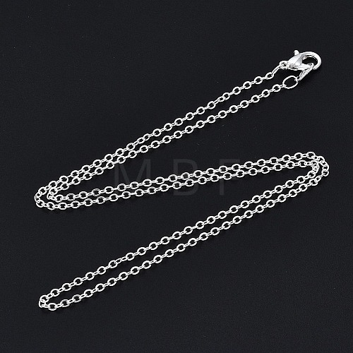 Brass Cable Chain Necklace MAK-S072-18S-1