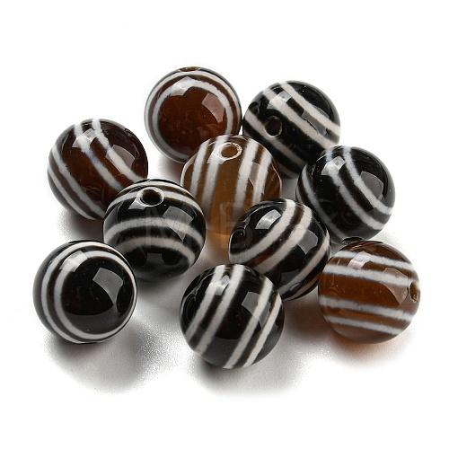 Tibetan Style dZi Beads TDZI-G013-08B-1