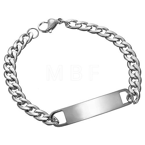Exquisite stainless steel bracelet for men with titanium steel tag. ZX5244-2-1