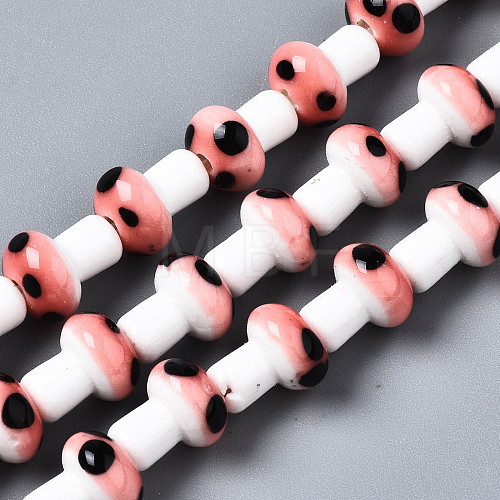 Handmade Porcelain Ceramic Beads Strands PORC-T006-05I-1